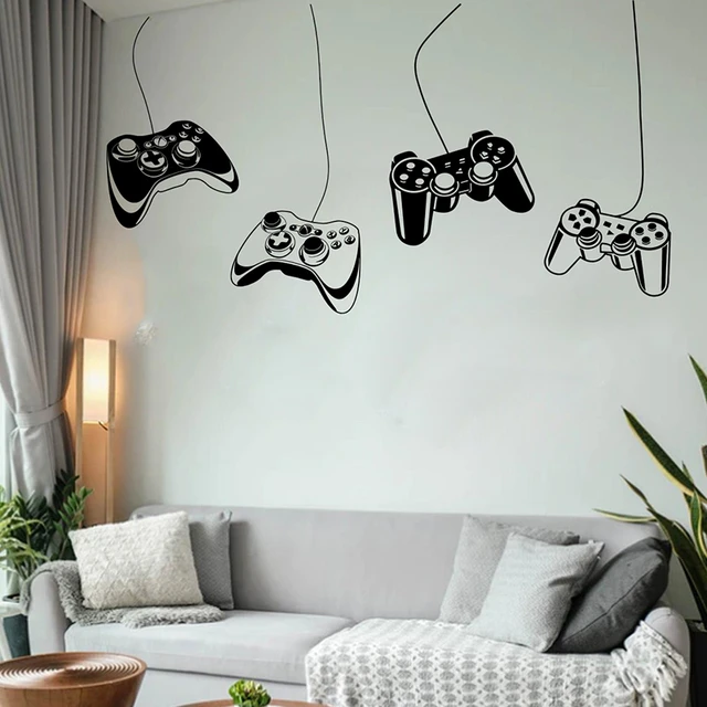 Gamer Wall Sticker - Gaming Zone - Gamer with Controller Wall