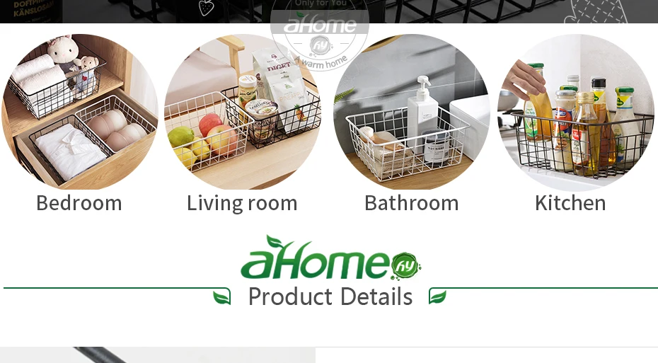 INS Iron Baskets House Organization Baskets for Sundries Cloth Cosmetics Bathroom organisier Kitchen Storage Rack