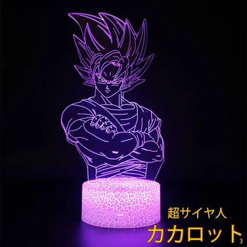 

3D LED Night Light Dragon Ball Z Vegeta Super Action Figure 7 Colors Touch Optical Illusion Table Lamp Home Decoration Model