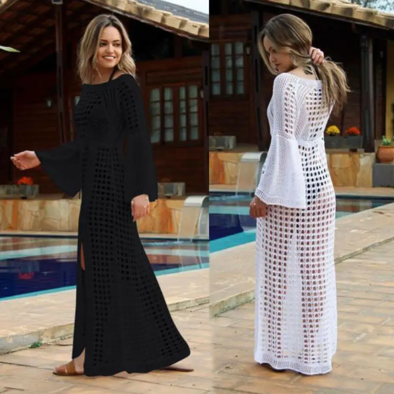 

Women's Beach Bikini Cover up Long Kaftan dress Summer Boho Maxi Dress Swimwear Beach Dress