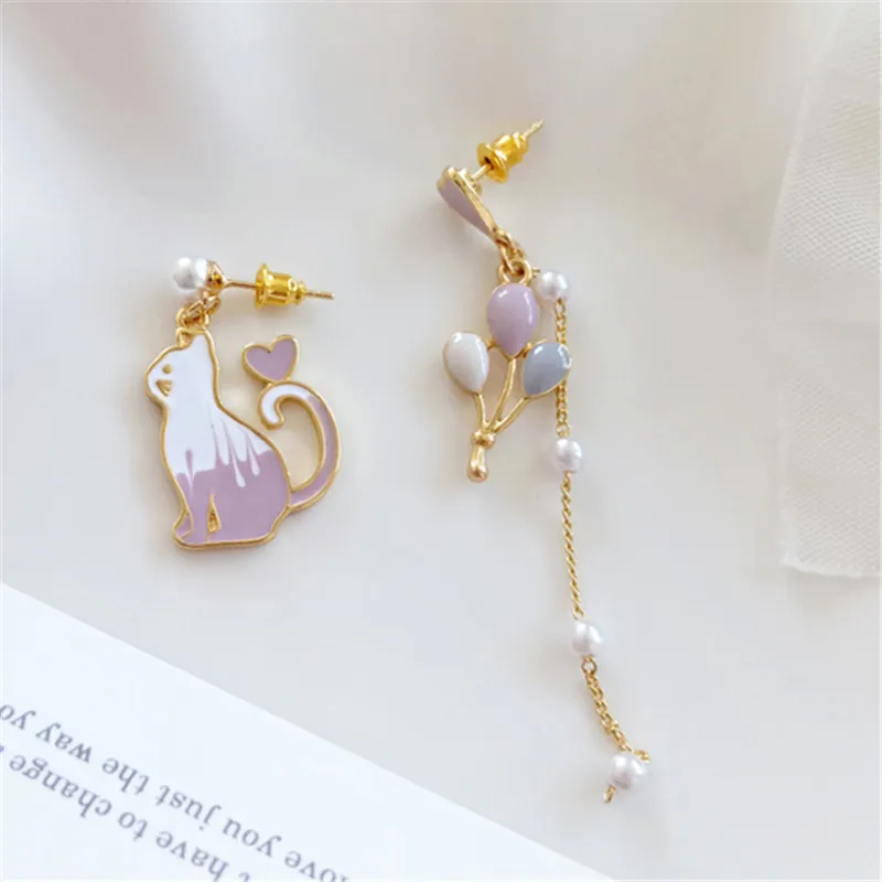 Kawaii Cat Balloon Earrings - Limited Edition