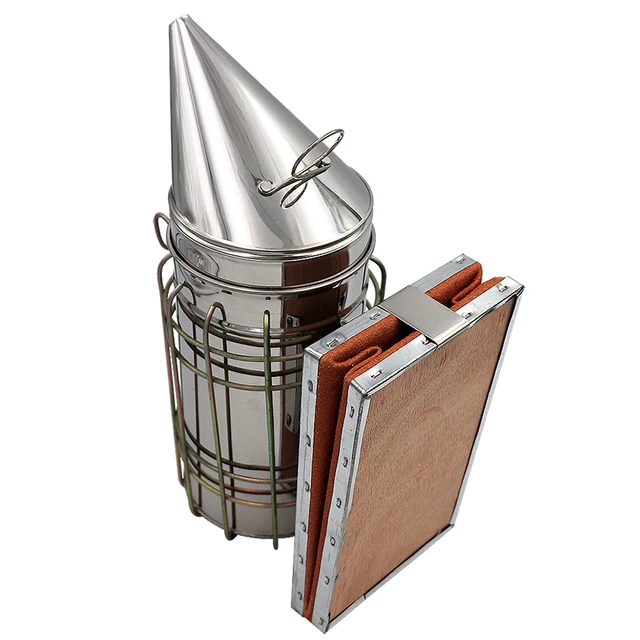 1 Dcs Rozsdamentes Acél Füstpermetező Méh Dohányos Apikultúra Méhész Dedikált Füstölt Méhészkészítő Berendezés