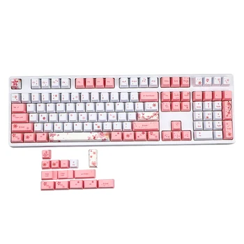 

Dye Subbed PBT Cherry blossoms Keycap 72/122 keys oem Profile Keycaps For GH60 RK61/ALT61/Annie GK61 GK64 dz60 DIY keyboard