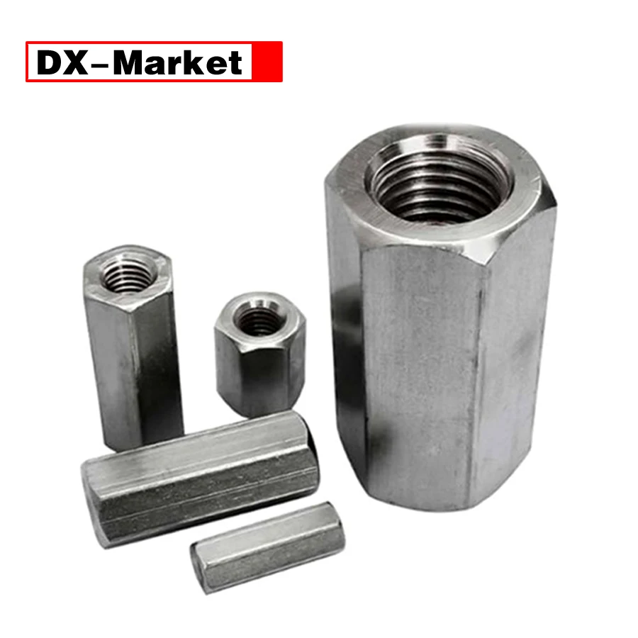 m10 m12 m14 Hex Rod Coupling Nut, sus304 Hexagon Extension Nut ,M3M36