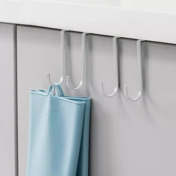 

Hanger Dual Hook Metal Hanging Storage Strong Bearing Capacity Seamless Installation Towel Holder For Smart Home Use