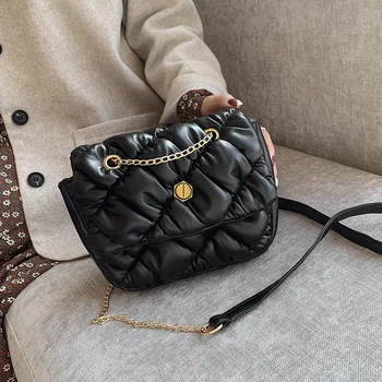 

Women's Bag Pu Leather Chain Crossbody Bags Korean Luxury Handbag Female Chain Shoulder Messenger Bag Ladies Hand Bags