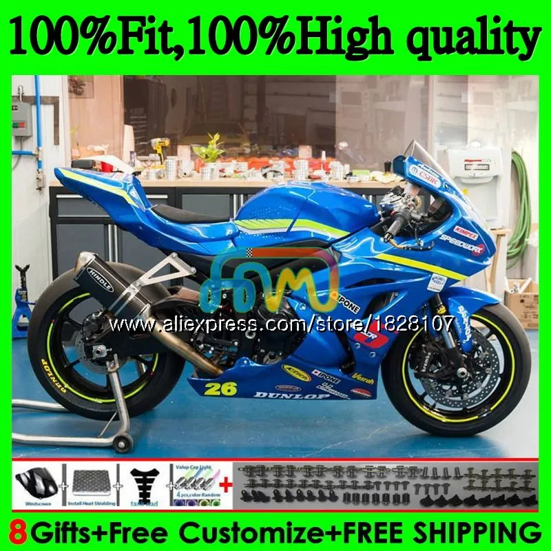 Инжектор OEM для SUZUKI синий обтекатель L7 L8 GSXR 1000 17 18 19 115b.22 GSX-R1000 K17 GSXR1000 2017 2018 2019 |