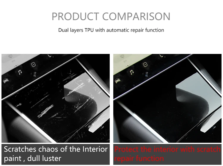 Автомобильный интерьер Protecive Flim самовосhealing вающаяся прозрачная центральная консоль панель Защитная Наклейка для Tesla модель S- аксессуары