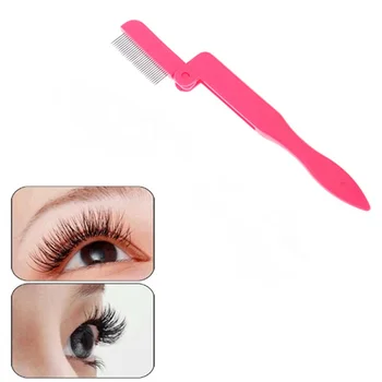 

1PC Foldable Eyelash Curler Beauty Makeup Lash Separator Metal Eyelash Brush Comb Mascara Curl Beauty Makeup Cosmetic Tool