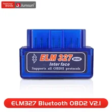 Автомобильный сканер Мини ELM327 Bluetooth OBD2 V2.1 адаптер автомобильный диагностический инструмент сканирующий инструмент для Junsun DVD