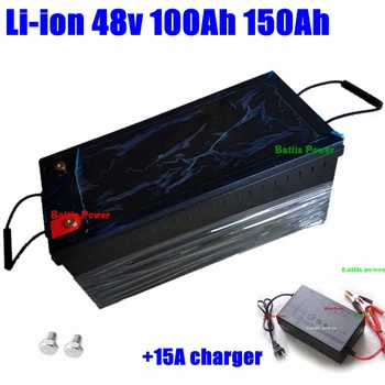 

48v 150AH li-ion Lithium Replace power wall battery 48v 100Ah 5kwh 7kwh for Solar System backup RV EV inverter + 15A charger