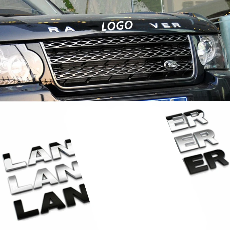 3d Letter Chrome Front Head Sticker Car Hood Bonnet Cover Emblem For Land Rover Range Velar Sport Discovery 2 3 4 Defender | Автомобили и