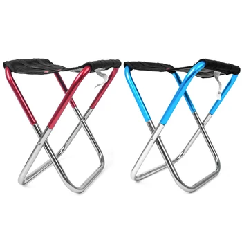 

Outdoor Foldable Fishing Chair Ultra Light Weight Portable Folding Large Camping Aluminum Alloy Picnic Fishing With Bag