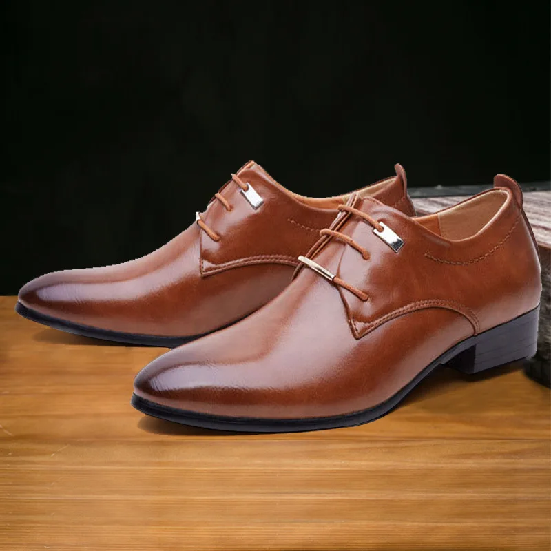 Mazefeng/официальная обувь с острым носком мужские свадебные туфли оксфорды для мужчин, модельные туфли мужские кожаные оксфорды, большие размеры 38-48