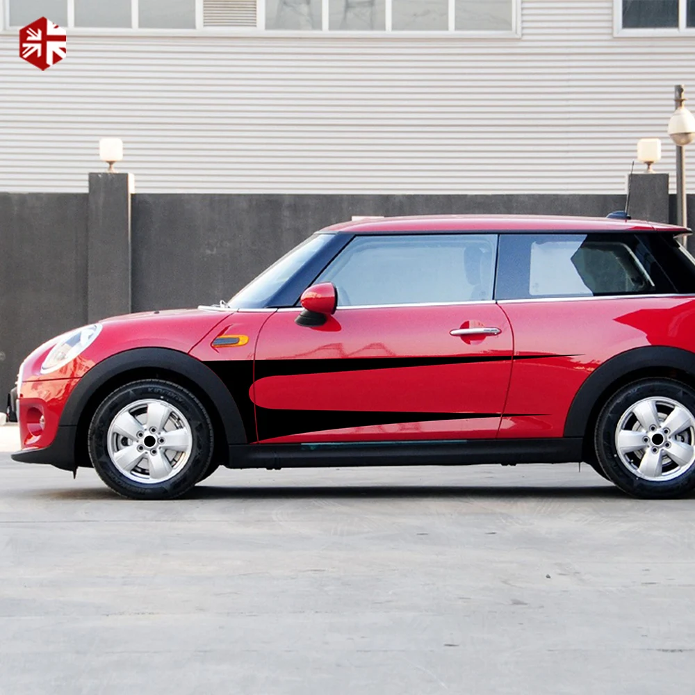 2X Car Styling Door Side StripeSticker Body Graphics Vinyl Decal For MINI Cooper S F56 2014-present One JCW Accessories