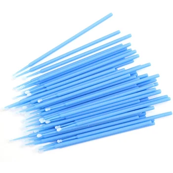

100pcs Disposable Colorful Cotton Swabs Eyelash Brushes Cleaning Swab Hot Natural Eyelashes Remover Tattoo Microbrush Kit