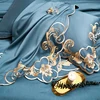 1000 TC Cotton Luxury embroidery Bedding Set Pillowcase Duvet Cover Sets Bed Linen Sheet Double Queen King Size Quilt Covers 5