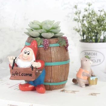 

Home Garden Office Desktop Decoration, Colorful Cute Cartoon Design Succulent Container (Plants Not Included)
