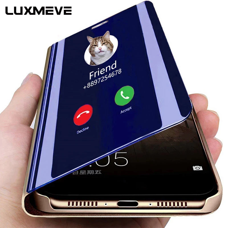Умный зеркальный чехол для телефона Samsung Galaxy A52 A72 A22 A32 A51 A71 A31 A50 A70 A30S A21s M31 M51 S21FE S20 S10