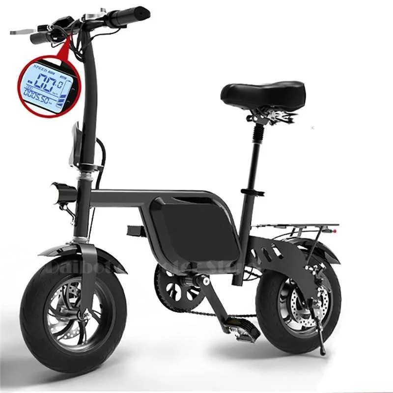 Daibot Electric Bicycle Scooter Two Wheel Electric Scooters 12 Inch 48V 350W Black Mini Portable Folding Electric Scooter Adults (12)
