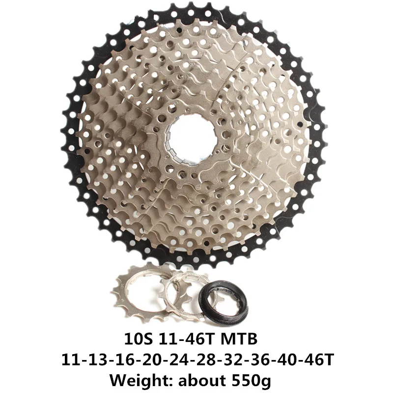 10S 11-46T SUNSHINE-SZ кассета маховик для горного велосипеда 8 S/9 S/10 S/11 S/12 S маховик с переменной скоростью 32 T/36 T/40 T/42 T/46 T/50 T/ 52T - Цвет: 10S 11-46T