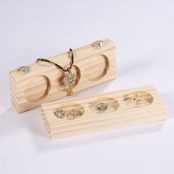 

Wooden Storage Tray Silver Jewelry Display Box Creative Cosmetics Desktop Sundries Tray Solid Bead Storage Container