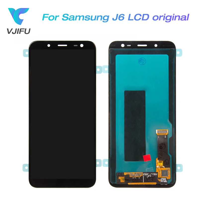 

Amoled For Samsung Galaxy J6 2018 J600f Screen LCD Display Touch Screen Adjust Brightness J600g Replacement with Frame Glue
