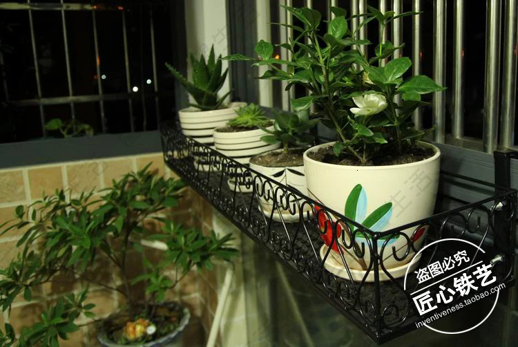 Rack Suspension Iron Art Guardrail Flowerpot Frame Burglar Mesh Flower Rack A Living Room Meaty Flower Rack Room Built-in Rack