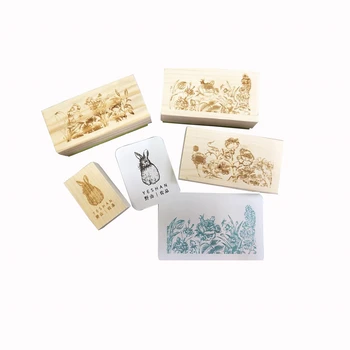 

Scrapbooking ink pad custom wood rubber stamp for wedding and gift