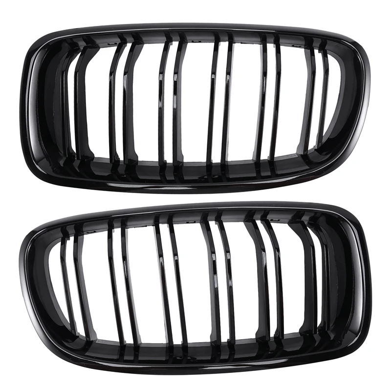 1Pair Gloss Black Front Grille/Grilles Kidney For BMW 3-Series F30 F31 F35 2012-2017 Car Styling |