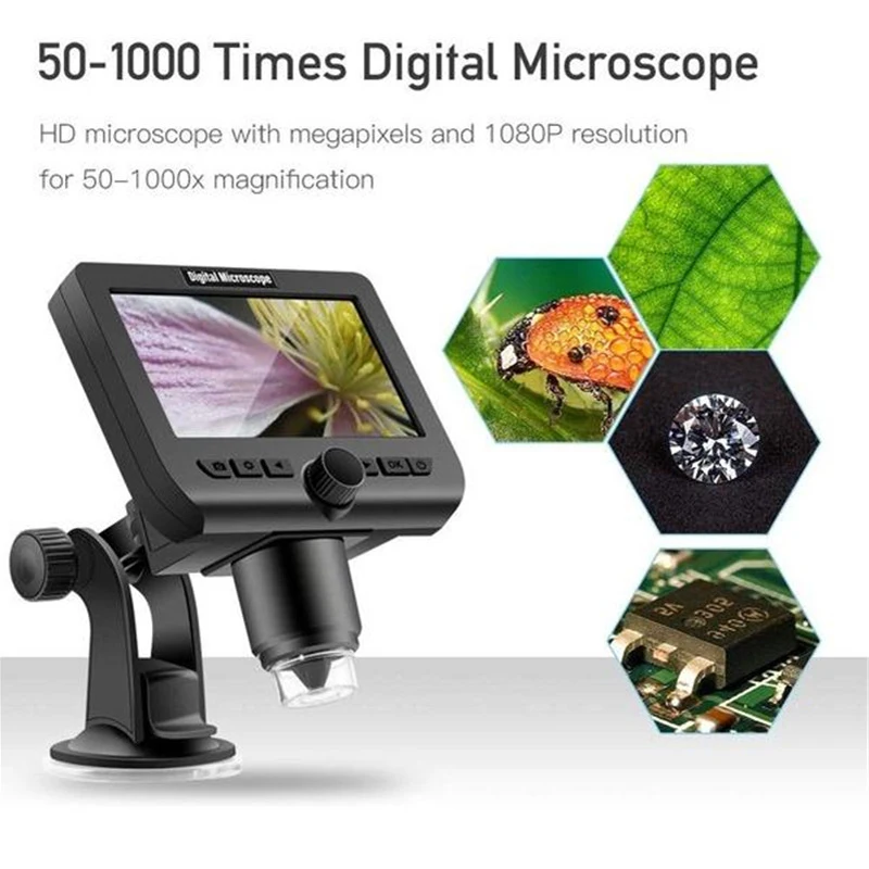 Dreamestone 4," lcd 1000x цифровой беспроводной микроскоп WiFi высокой четкости Портативный микроскоп с увеличением 8 светодиодный