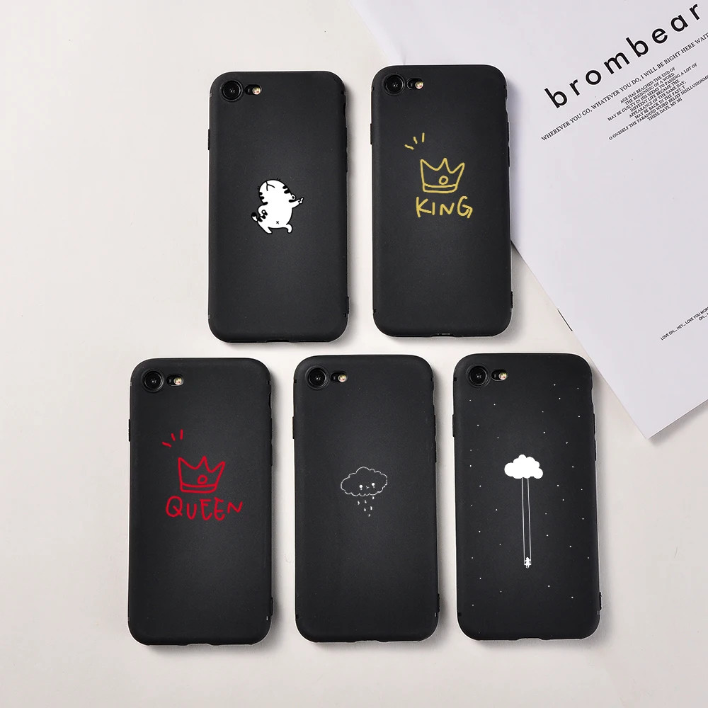 

Simple Cute Soft TPU Phone Case For iPhone XR 6S 8 7 6 S Plus Matte Back Coque For iPhone 11 Phone Case
