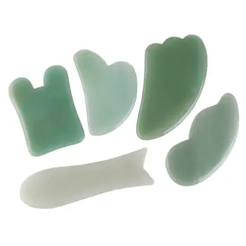 

5pcs Gua Sha Boards Jade Massager Spa Relaxing Tool Guasha Jade Scraping Massager Massage Tool for Acupuncture SPA Home A4