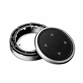 

Replacement Multimedia knob cover Big Button Black+Silver Accessory 1pcs