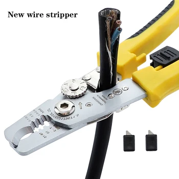 

New Multi-function Wire Stripper Open Skin Pliers Electrician Cut Wire Puller Cable Fiber Optic Skinning Scissors Peeler Tools