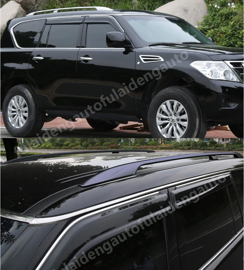 Для Nissan Armada Patrol Y62 2012- багажник на крышу боковой рельс багаж алюминиевые прочные автомобильные аксессуары
