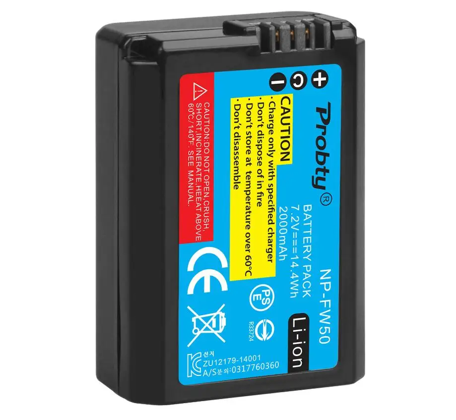 1 Pcs Battery 2000 мач NP FW50 NP-FW50 Батарея AKKU+ светодиодный USB двойной Зарядное устройство для sony NEX-7 NEX-5N NEX-5R Alpha a5000 a6000 DSC-RX10 a7II a7S - Цвет: 1 Pcs Battery
