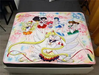 

Sailor Moon Chiba Chibiusa Hino Rei Coral Velvet Sleeping Blanket Cute Limit Free Shipping Thoughtful Gift N