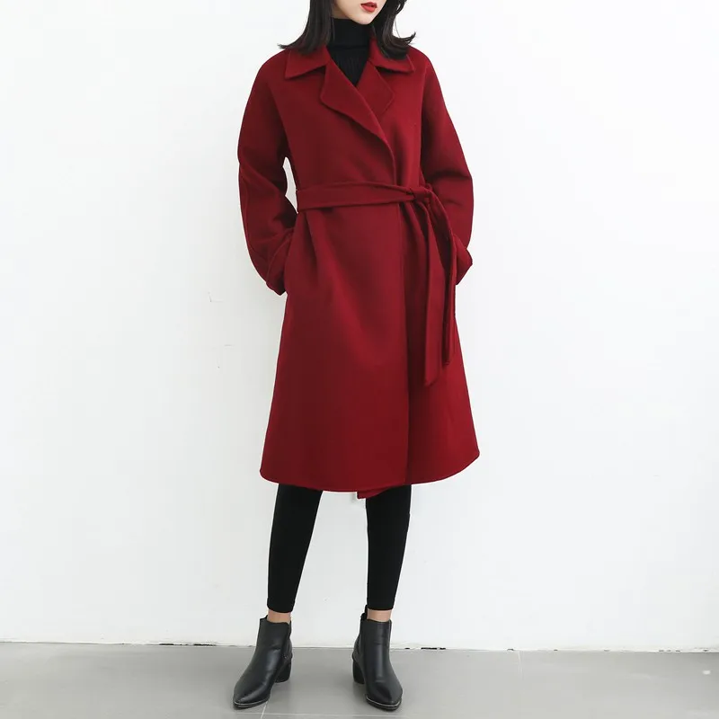 Модное повседневное женское длинное пальто Cashmer, однотонный тонкий женский шерстяной пиджак с одиночной пуговицей, пальто и куртка