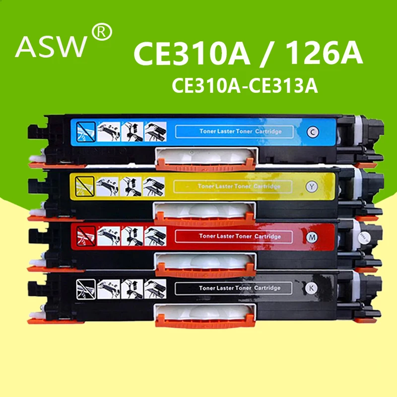 4 Uds CE310 CE310A -313A 126A 126 Compatible cartucho de tóner de Color para HP LaserJet Pro CP1025 M275 100 Color MFP M175a M175nw