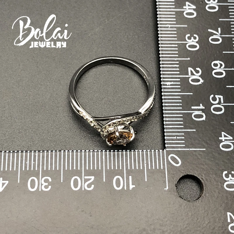 Bolaijewelry, Zultanite кольцо созданное изменение цвета драгоценный камень 925 Серебряное кольцо пасьянс простой стиль ювелирные украшения для девочек