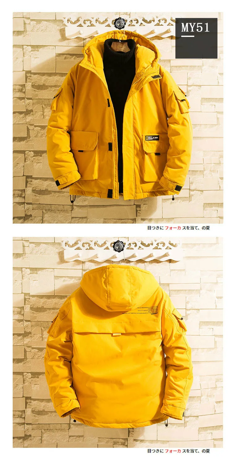 YASUGUOJI New 2022 Safari Style Mens Hooded Winter Jackets Thicken Warm Cotton Padded Mens Winter Jackets and Coats Hiver Homme
