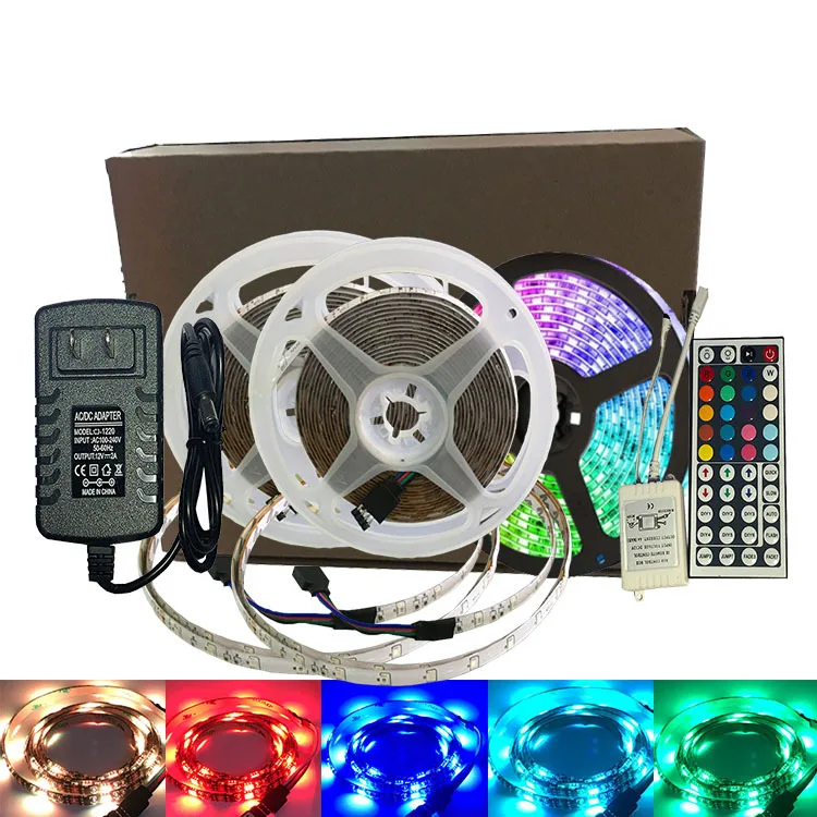 

3528RGB Lamp with 12V Soft Strip Light Light Belt Set 2835RGB Stripe with Power Supply Controller Set