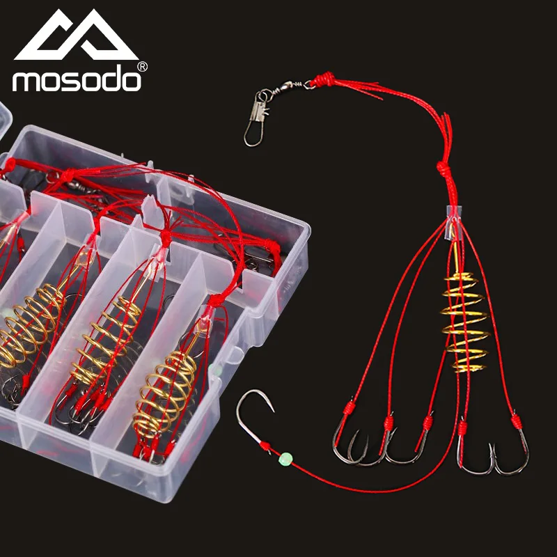 Mosodo 4pcs/box Carp Fishing Bait Hooks Lure Trap with Spring Feeder Cage Explosion Coarse Tackle Tools | Спорт и развлечения