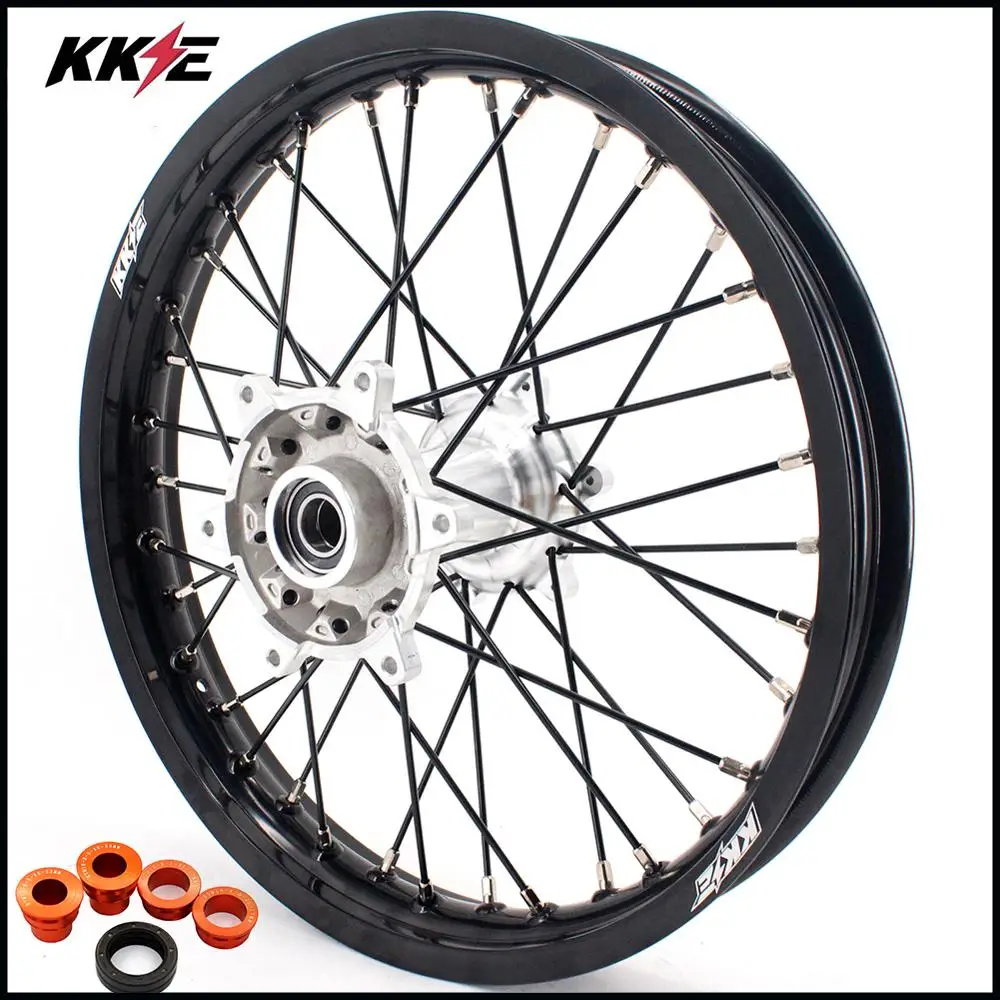 Заднее литье колес KKE 2 15*18 для EXC EXCF 125 150 200 250 300 350 450 500 2003 2021 черный обод спиц|Колеса|