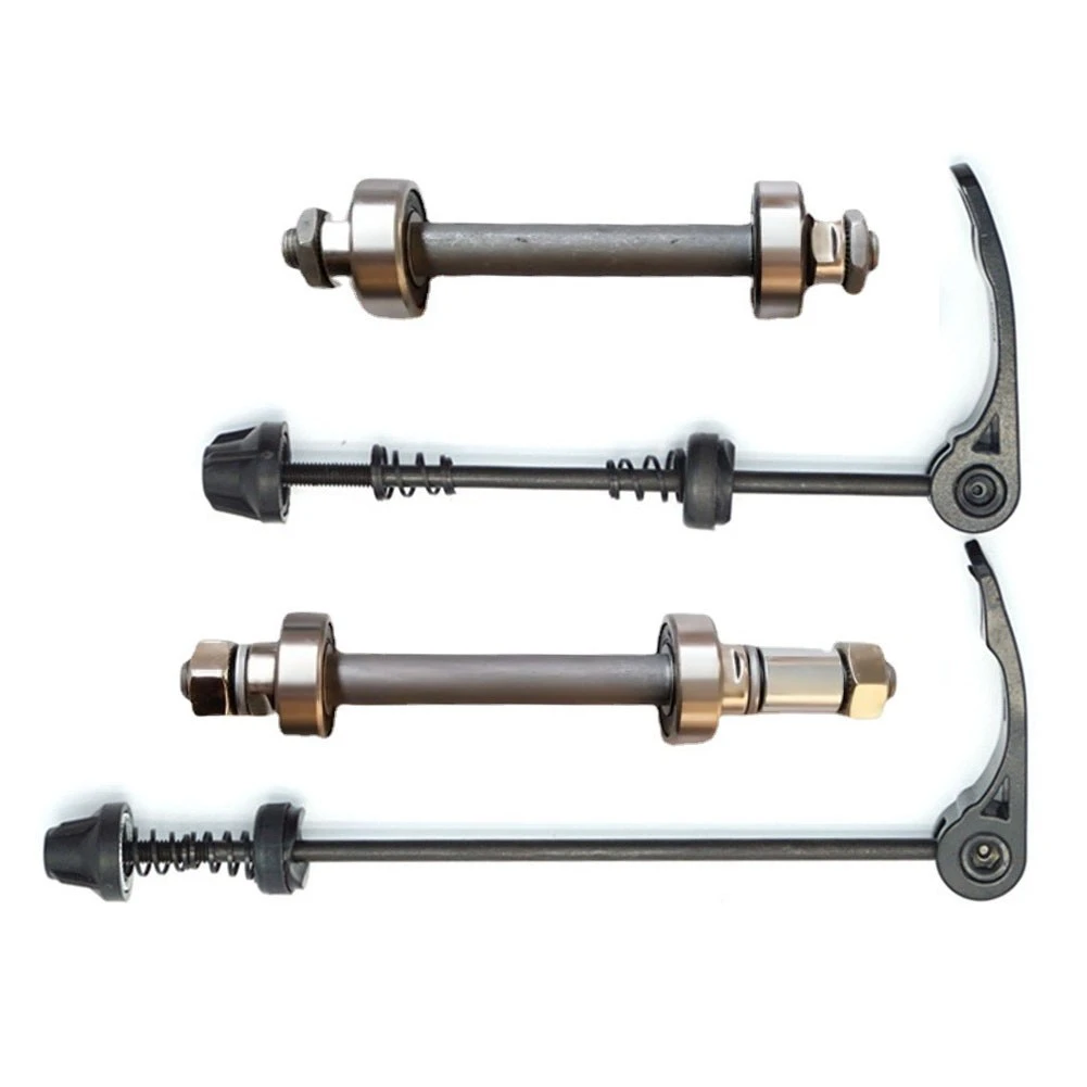 Buje rueda de bicicleta de montaña, eje delantero y de liberación rápida con 2 rodamientos, eje de acero, ejes de rueda delantera y trasera, accesorios de bicicleta|Cubos de -