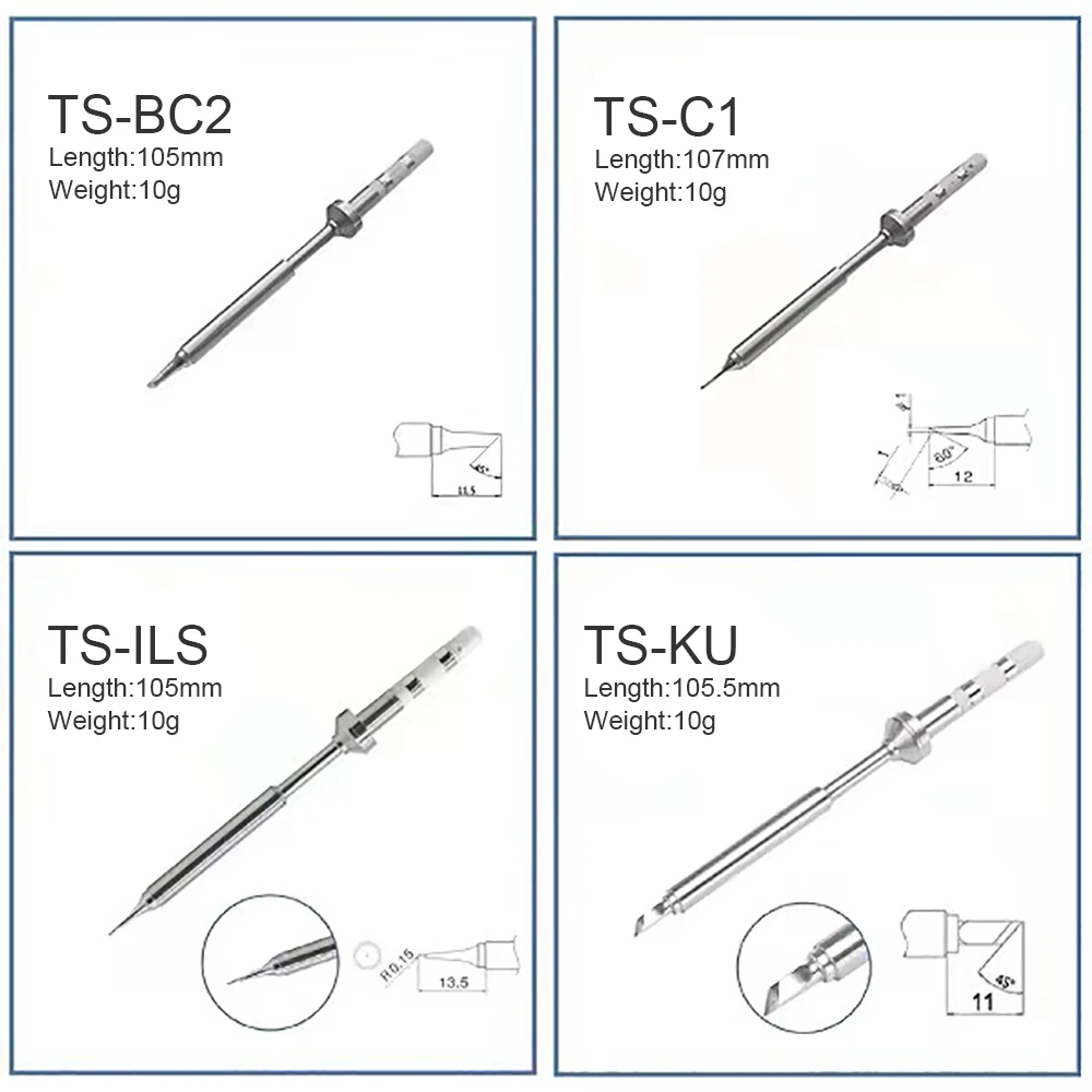 wire welding Pine64 TS100 Soldering Iron Tips Replacement Various Models of Pinecil Electric Soldering Iron Tip TS-BC2 TS-C1 TS-KU TS-ILS sugar scoop welding hood