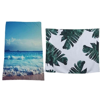 

2 Pcs Tapestry Wall Hanging Tapestry Beach Tapestry Bedspreads Beach Towel Yoga Mat, 150X130Cm & 100X150Cm