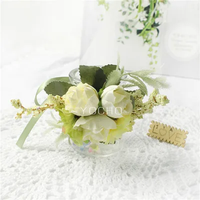 Wedding Groom Boutonniere Bridesmaid Flowers Bracelet White Rose Boutonniere Corsage Pin Flower Wedding Witness Corsages Flower Wrist-5