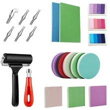 

HOT 21Pcs Rubber Stamp Making Kit, Carving Tools Kit,Rubber Carving Blocks in Different Color Styles,for Craft Stamp Carving